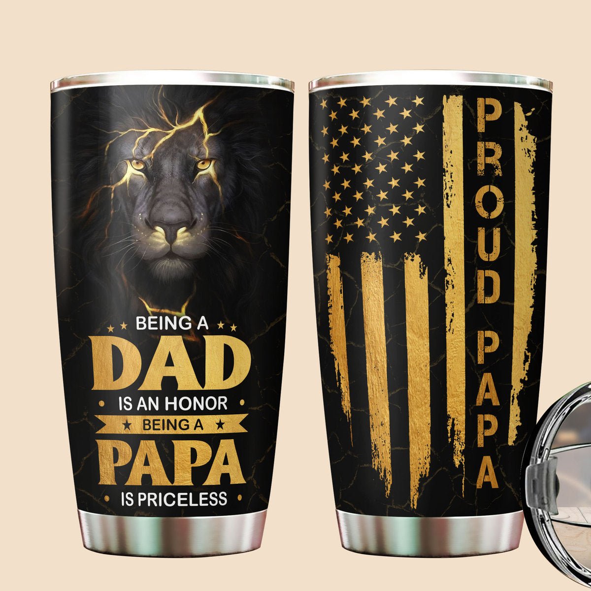 Pround Papa Tumbler - Best Gift For Father, Grandpa