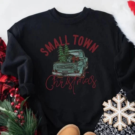 Small Town Christmas Truck T-shirt & Sweatshirt - TG1122
