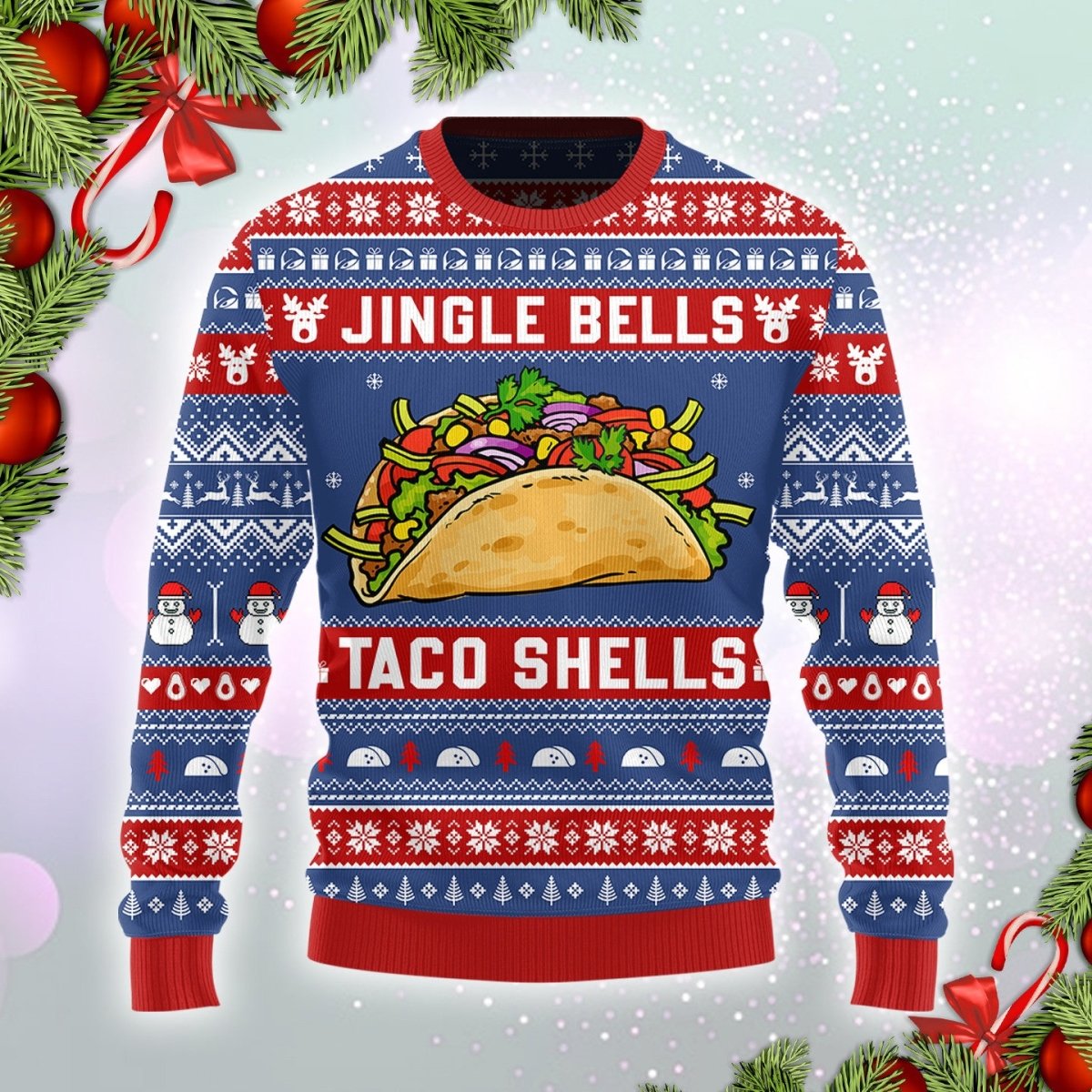 Taco Shells Christmas Ugly Sweater - TG1121TA