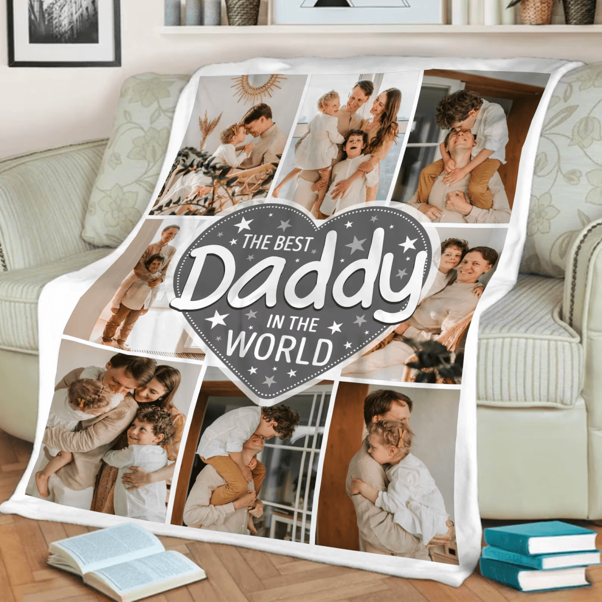 The Best Daddy In The World - Personalized Blanket - Best Gift For Dad
