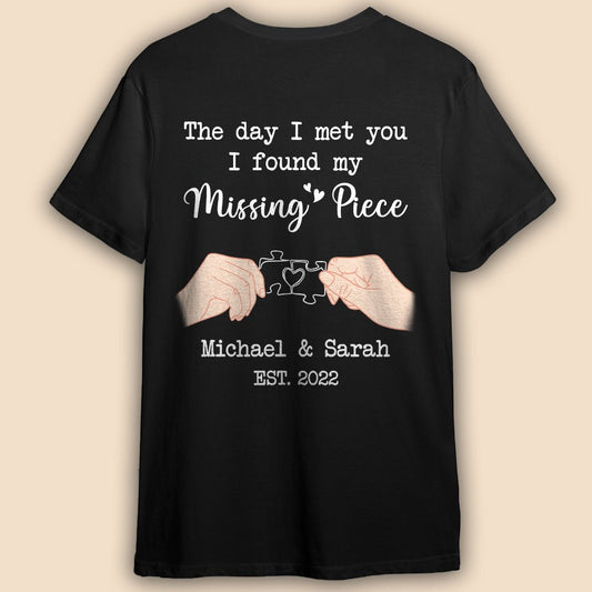 The Day I Met You - Personalized T-Shirt Back - Best Gift For Couple