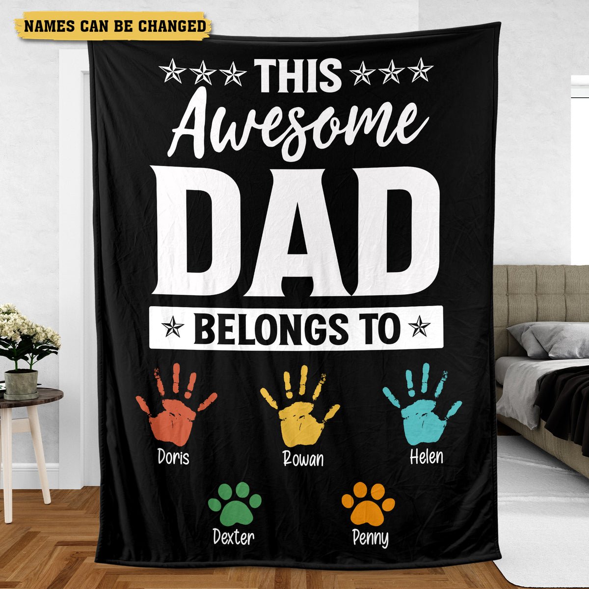 This Awesome Dad - Personalized Blanket - Best Gift For Father