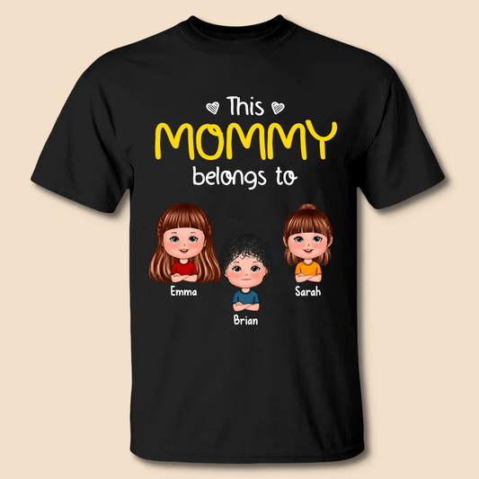 This Grandma/Mommy Belongs To Cute Doll Kids - Personalized T-Shirt/ Hoodie - Best Gift For Mother, Grandma