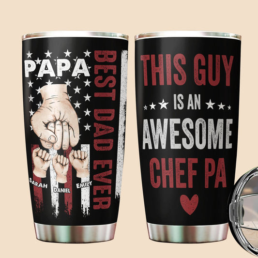 This Guy Is An Awesome Chef Pa - Personalized Tumbler - Best Gift For Father