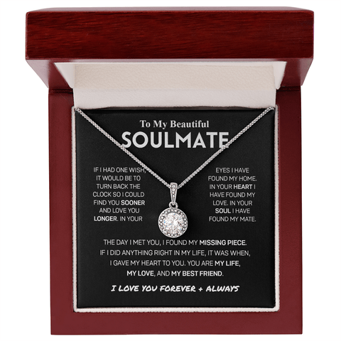 To My Soulmate, You are my missing piece - Eternal hope Necklace - NH0722TA
