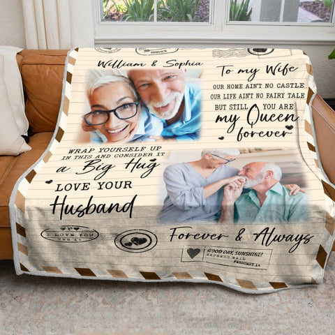 To My Wife Be My Queen Forever Blanket - Gift For Your Love
