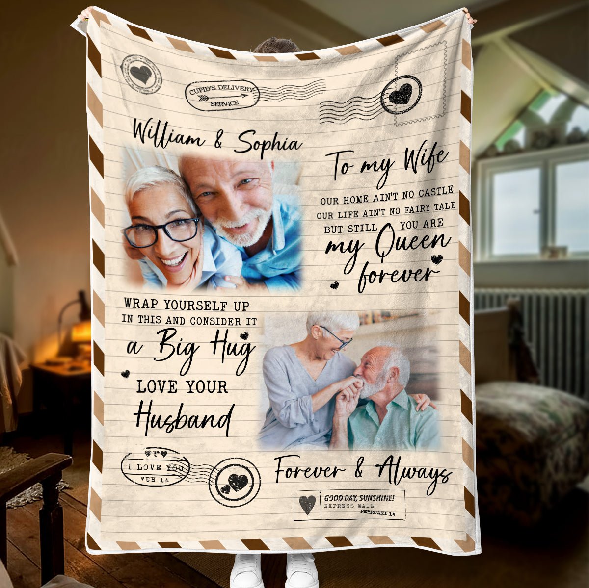 To My Wife Be My Queen Forever Blanket - Gift For Your Love