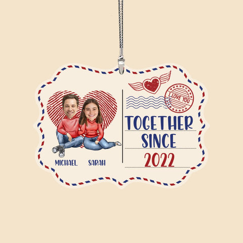 Together Since - Couple Photo - Personalized Acrylic Car Ornament