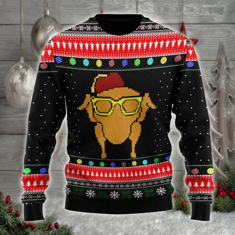 Turkey Thanksgiving Funny Ugly Sweater - TG1121DT