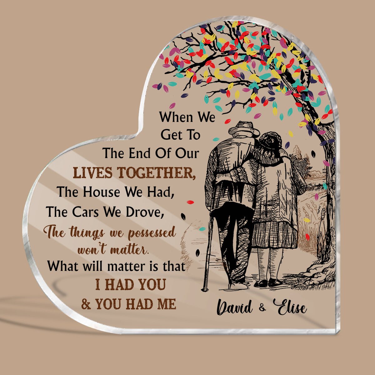 What Will Matter Is That I Had You & You Had Me - Personalized Heart Plaque - Gift for Couple