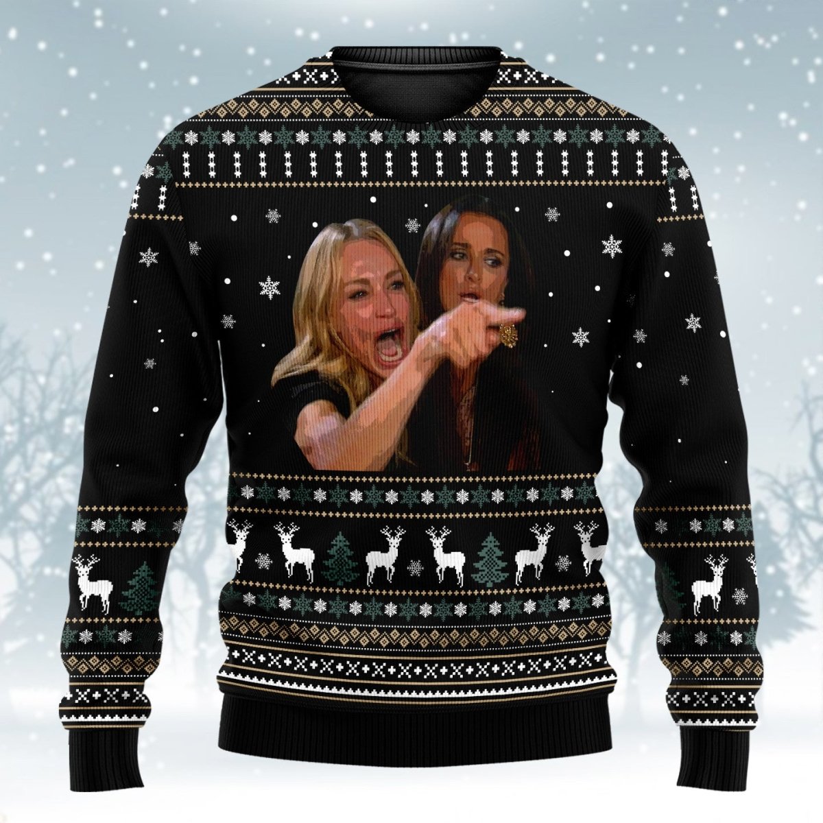 Woman Yelling At Cat Ugly Sweater - TG1121HN