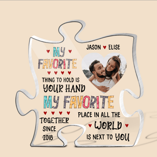You Are My Everything Couple - Personalized Puzzle Plaque - Best Gift for Valentine's Day